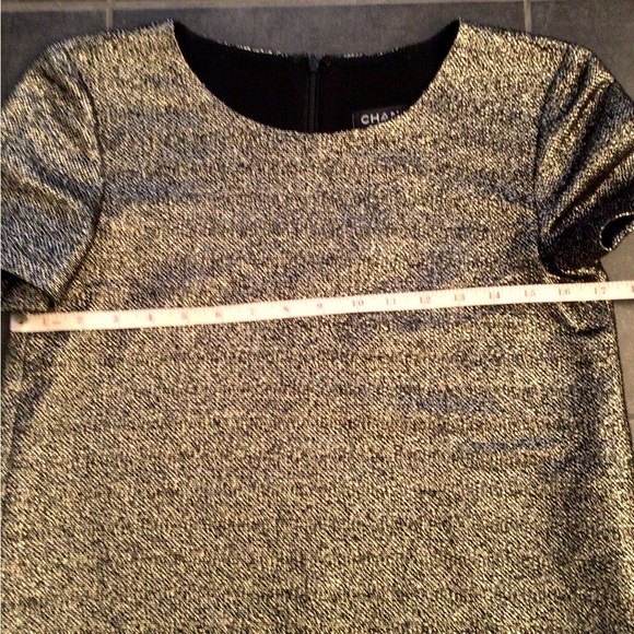 CHANEL Gold-BlackTweed Short Sleeve Blouse, 36-38 - Picture 7 of 8